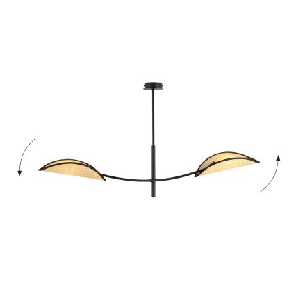 Pendellampe LOTUS 2xE14/10W/230V sort/beige