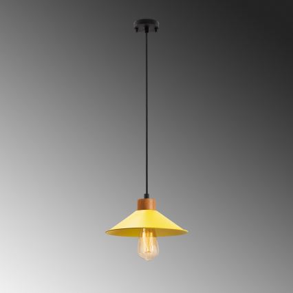 Pendellampe MANAVGAT 1xE27/40W/230V gul/brown