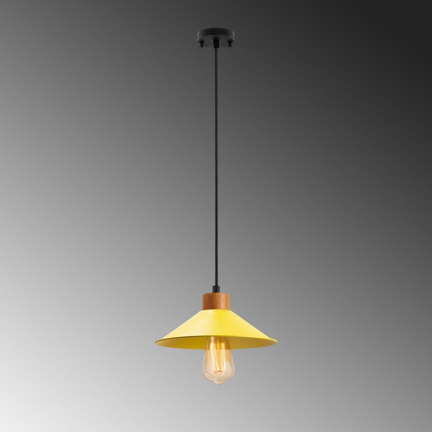 Pendellampe MANAVGAT 1xE27/40W/230V gul/brown