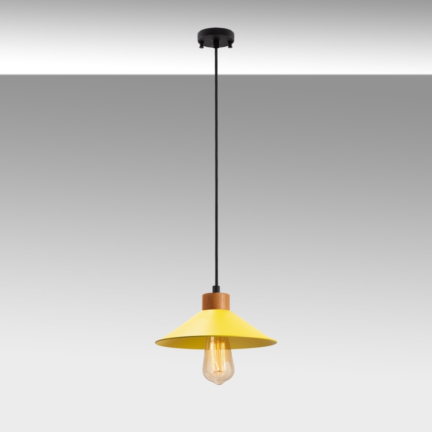 Pendellampe MANAVGAT 1xE27/40W/230V gul/brown