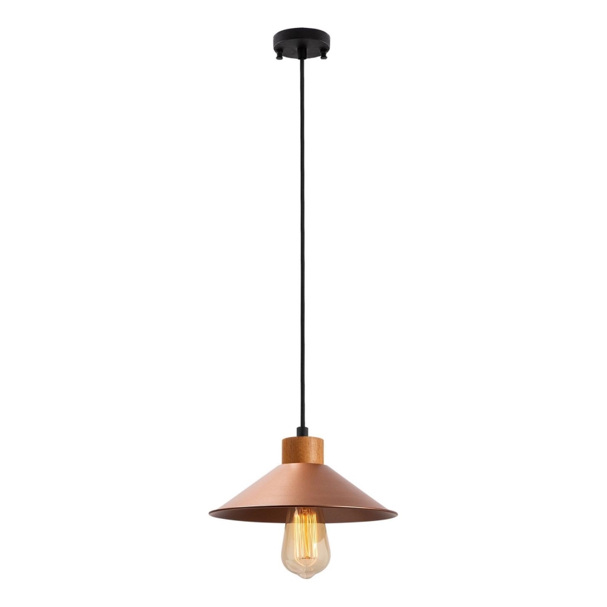 Pendellampe MANAVGAT 1xE27/40W/230V kobber/brun