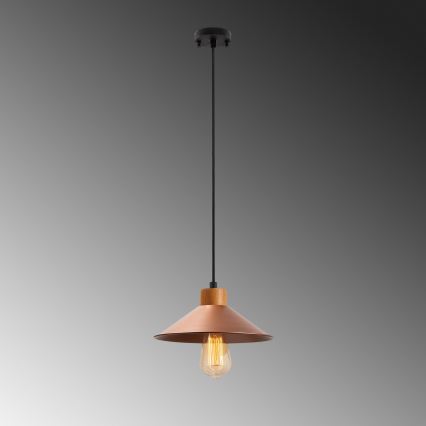 Pendellampe MANAVGAT 1xE27/40W/230V kobber/brun