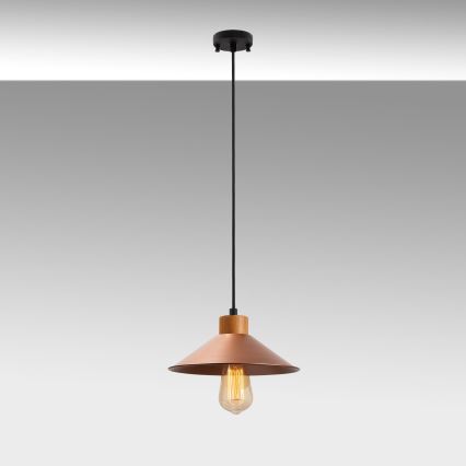 Pendellampe MANAVGAT 1xE27/40W/230V kobber/brun