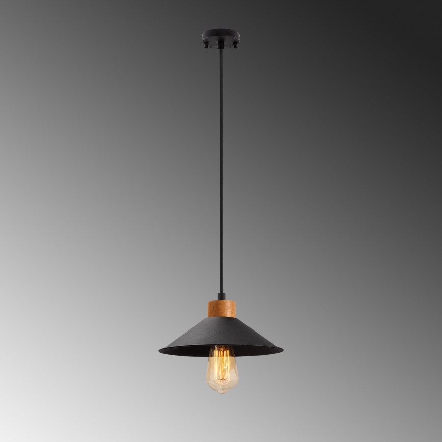 Pendellampe MANAVGAT 1xE27/40W/230V sort/brun