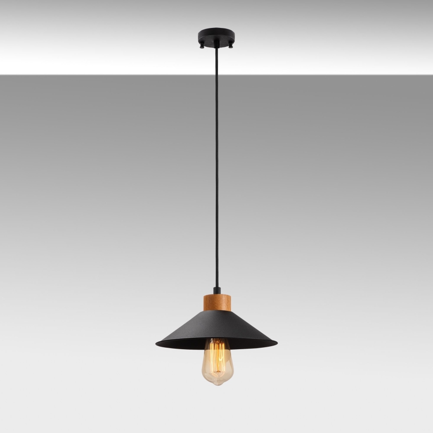 Pendellampe MANAVGAT 1xE27/40W/230V sort/brun