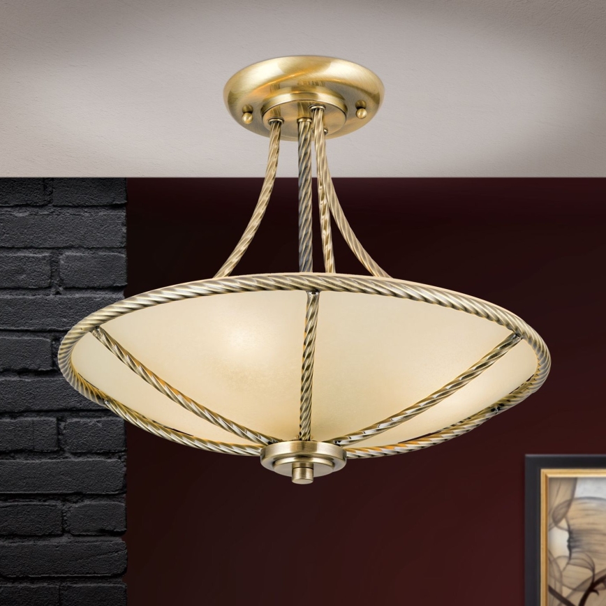 Pendellampe MAURO 3xE27/60W/230V diameter 42 cm bronze