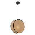 Pendellampe med kabel BIG DRUM 1xE27/60W/230V brun/sort
