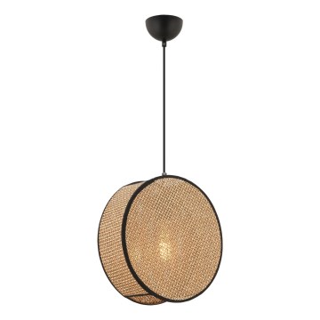 Pendellampe med kabel BIG DRUM 1xE27/60W/230V brun/sort