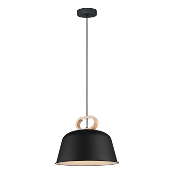 Pendellampe med kabel CLIP 1xE27/40W/230V sort/brun