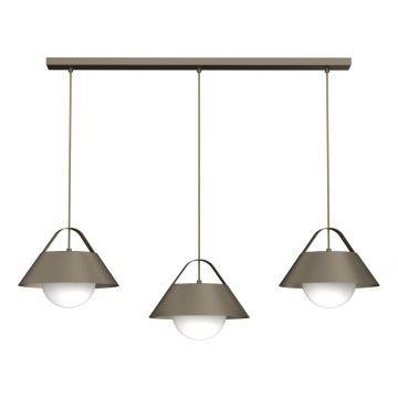 Pendellampe med kabel FUNDA 3xE27/15W/230V bronzefarvet