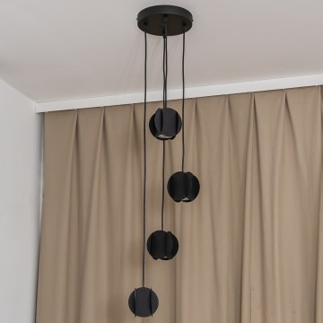Pendellampe med kabel GAMBIT 4xGU10/10W/230V sort