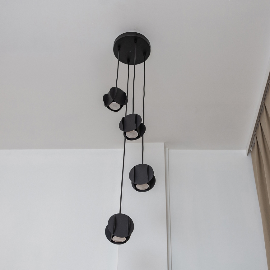 Pendellampe med kabel GAMBIT 4xGU10/10W/230V sort