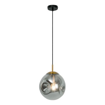 Pendellampe med kabel OSCAR 1xE27/40W/230V røget sort