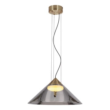 Pendellampe med kabel PRESTO 1xGX53/10W/230V Ø 34 cm guld/røggrå