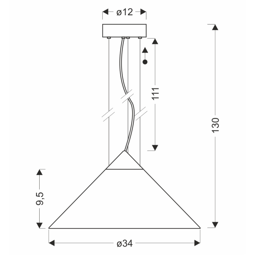 Pendellampe med kabel PRESTO 1xGX53/10W/230V Ø 34 cm guld/røggrå