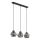 Pendellampe med kabel ZULIA 3xE27/15W/230V sort/røget sort