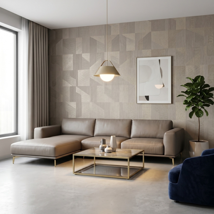 Pendellampe med kabelophæng FUNDA 1xE27/15W/230V bronzefarvet