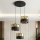 Pendellampe med kabelophæng LUX 3xE27/15W/230V sort/guld