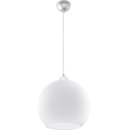 Pendellampe med ledning BALL 1xE27/15W/230V Ø 30 cm hvid