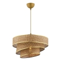Pendellampe med ledning COUPER 1xE27/60W/230V brun/guld