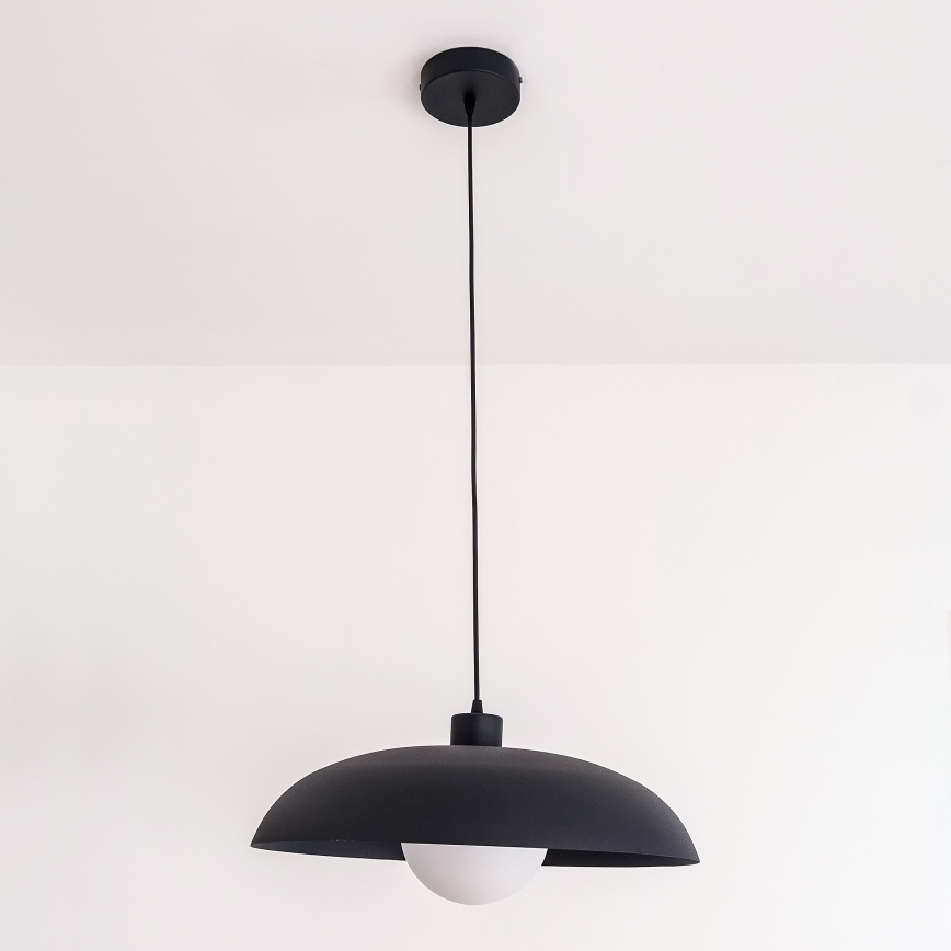 Pendellampe med ledning ECLIPSE 1xE27/15W/230V sort