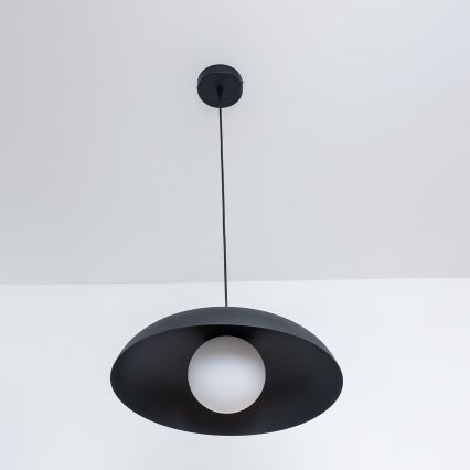 Pendellampe med ledning ECLIPSE 1xE27/15W/230V sort