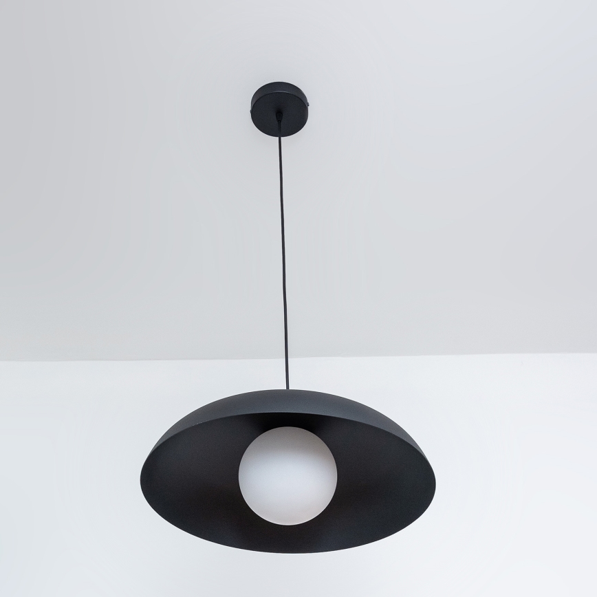 Pendellampe med ledning ECLIPSE 1xE27/15W/230V sort