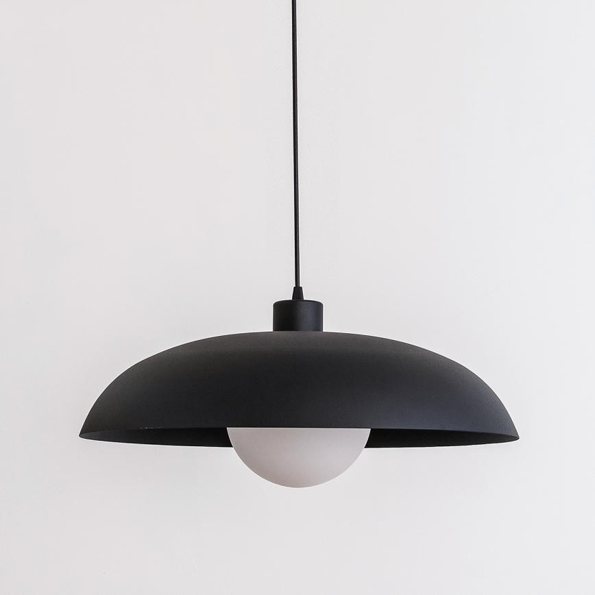 Pendellampe med ledning ECLIPSE 1xE27/15W/230V sort