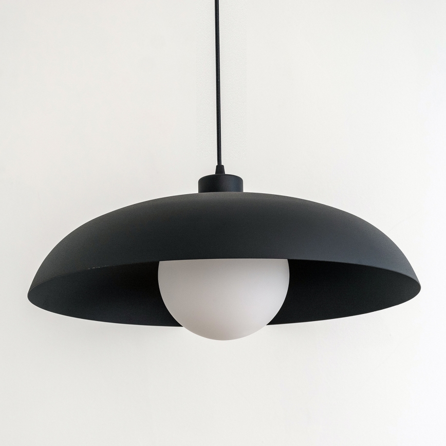 Pendellampe med ledning ECLIPSE 1xE27/15W/230V sort
