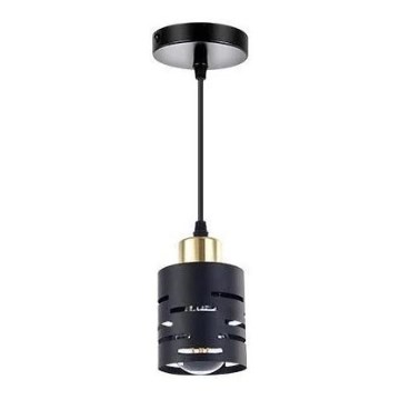 Pendellampe med ledning ELEN 1xE27/35W/230V sort/guld