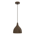 Pendellampe med ledning NOAK CLASSIC 1xE27/15W/230V brun