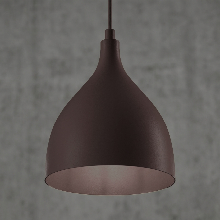 Pendellampe med ledning NOAK CLASSIC 1xE27/15W/230V brun