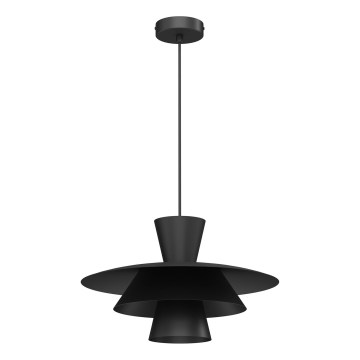 Pendellampe med ledning PLATO 1xE27/15W/230V sort