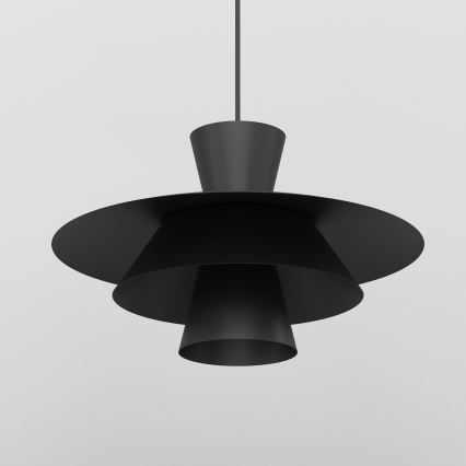Pendellampe med ledning PLATO 1xE27/15W/230V sort
