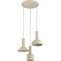 Pendellampe med ledning VANTI 3xE27/15W/230V beige