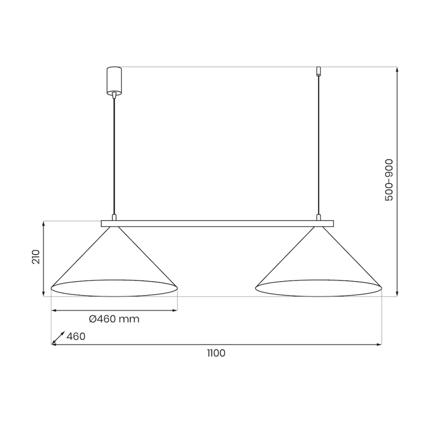 Pendellampe med wire CAPITAL 2xGX53/15W/230V, guld
