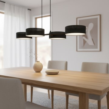 Pendellampe med wire DRUMZ 4xE14/10W/230V sort