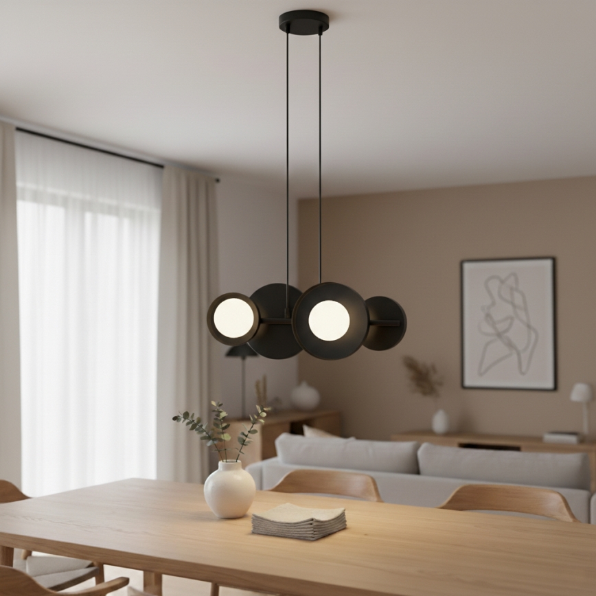 Pendellampe med wire MODEL 4xG9/8W/230V sort