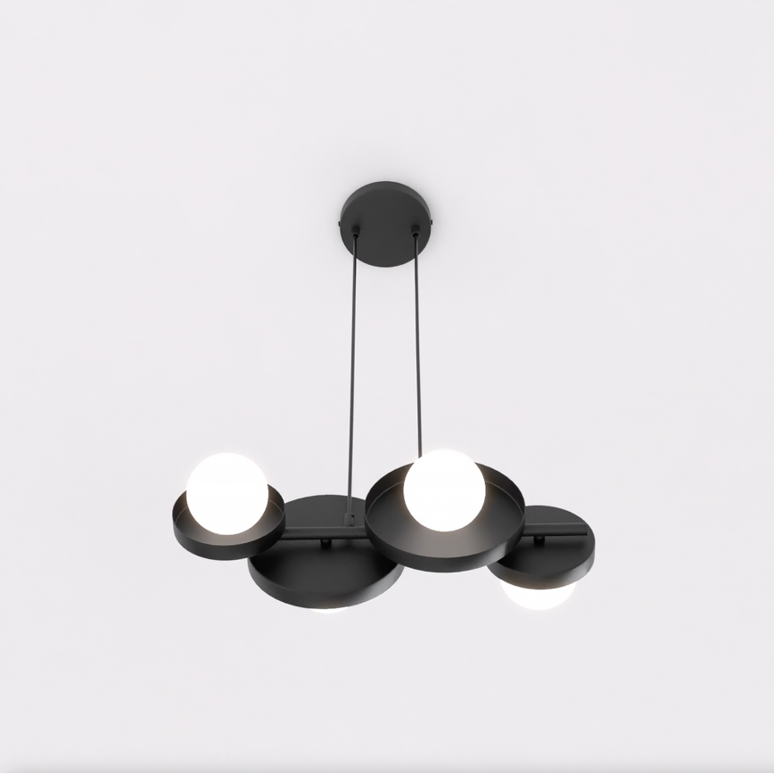 Pendellampe med wire MODEL 4xG9/8W/230V sort