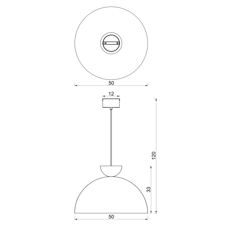Pendellampe med wire NEVIS 1xE27/15W/230V Ø 50 cm beige