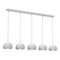 Pendellampe med wire SOOL 5xE27/15W/230V hvid