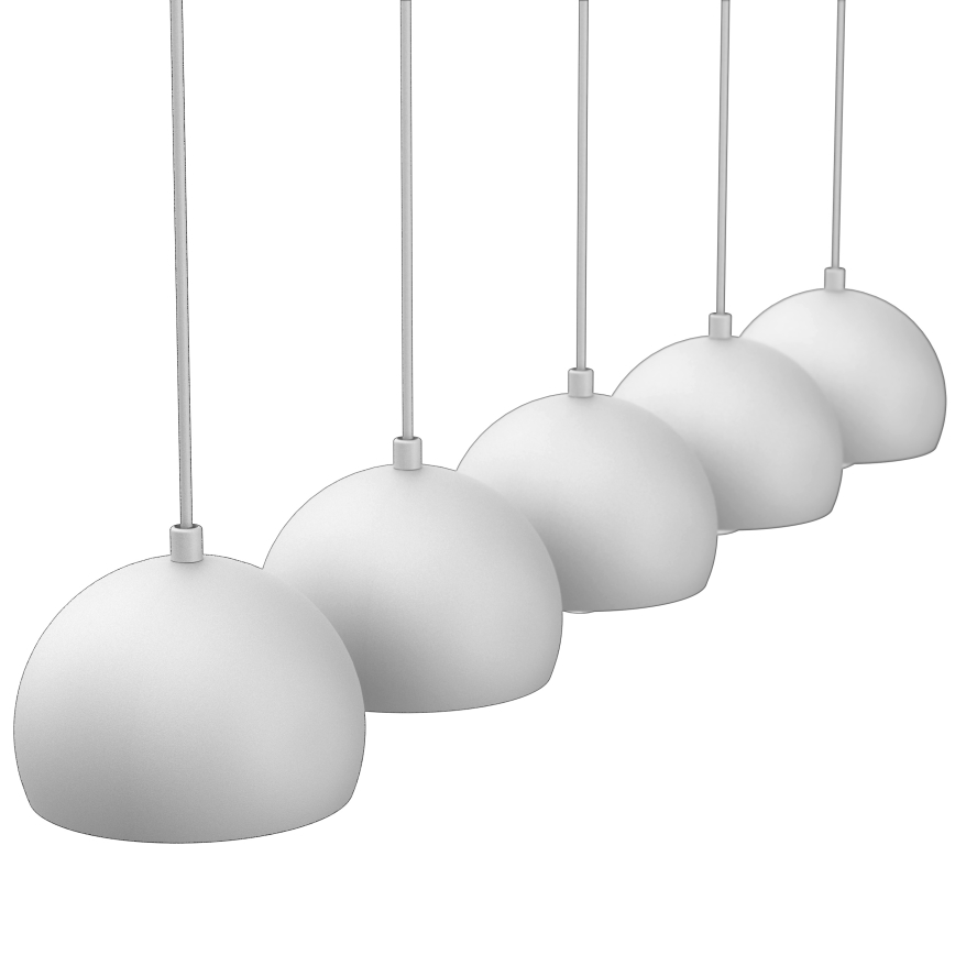Pendellampe med wire SOOL 5xE27/15W/230V hvid
