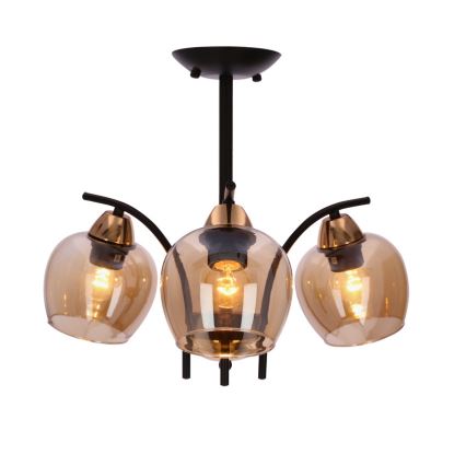 Pendellampe MERRA 3xE27/40W/230V sort/beige