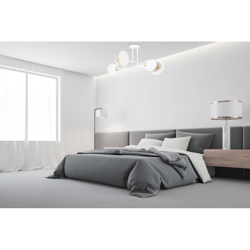 Pendellampe MINERVA 2xE27/15W + 2xE14/10W/230V hvid