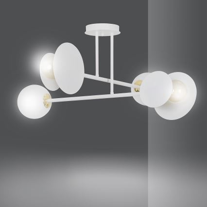 Pendellampe MINERVA 2xE27/15W + 2xE14/10W/230V hvid