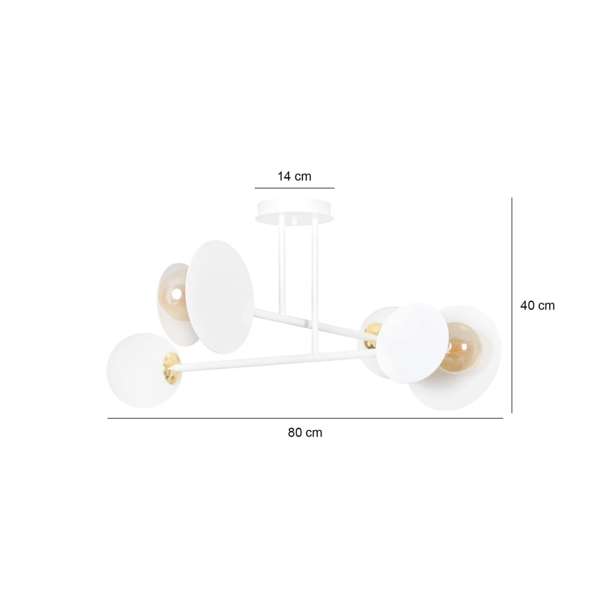 Pendellampe MINERVA 2xE27/15W + 2xE14/10W/230V hvid
