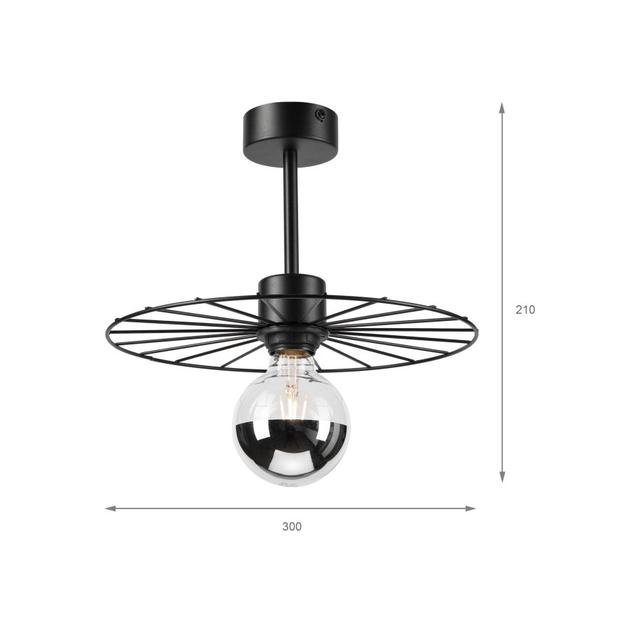 Pendellampe MONTANA 1xE27/15W/230V diameter 30 cm sort