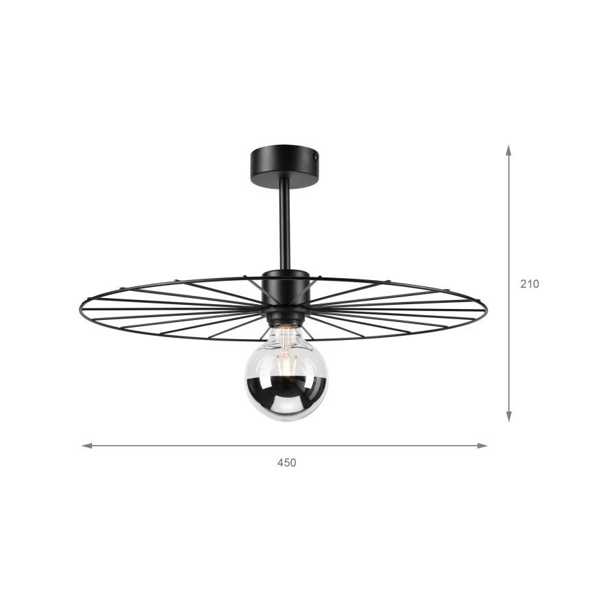 Pendellampe MONTANA 1xE27/15W/230V diameter 45 cm sort