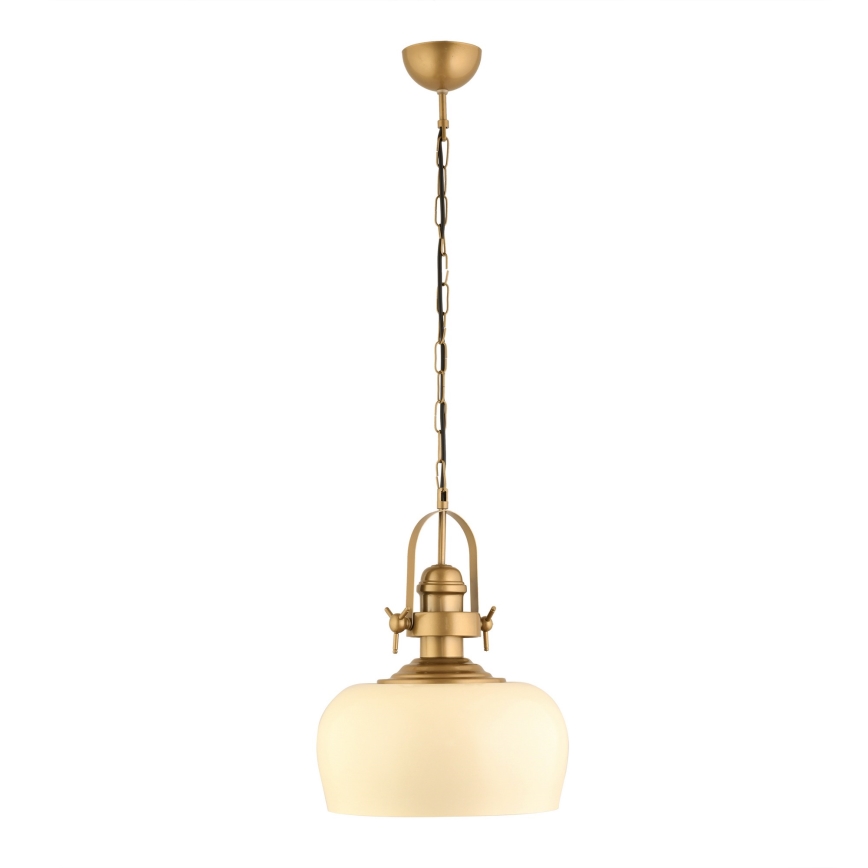 Pendellampe MONZA 1xE27/40W/230V 30 cm creme/bronce