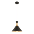 Pendellampe MONZA 1xE27/40W/230V Ø 25 cm sort/guld